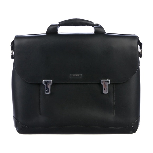 Tumi Black Leather Briefcase - Picture 3 of 6